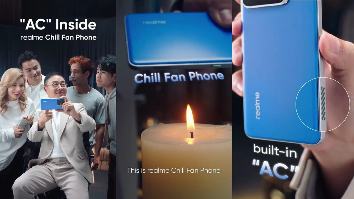 Realme Chill Fan Phone, Realme AC cooling phone, Realme 828 Fan Festival 2025, Realme gaming phone cooling, smartphone overheating solution
